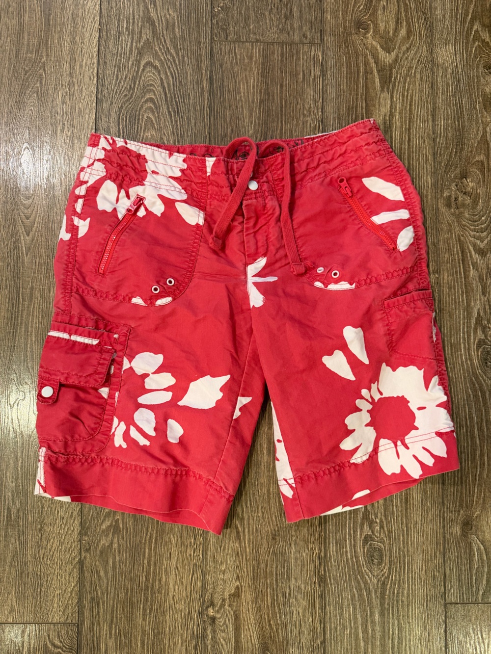 GAP Red Floral Bermuda Shorts